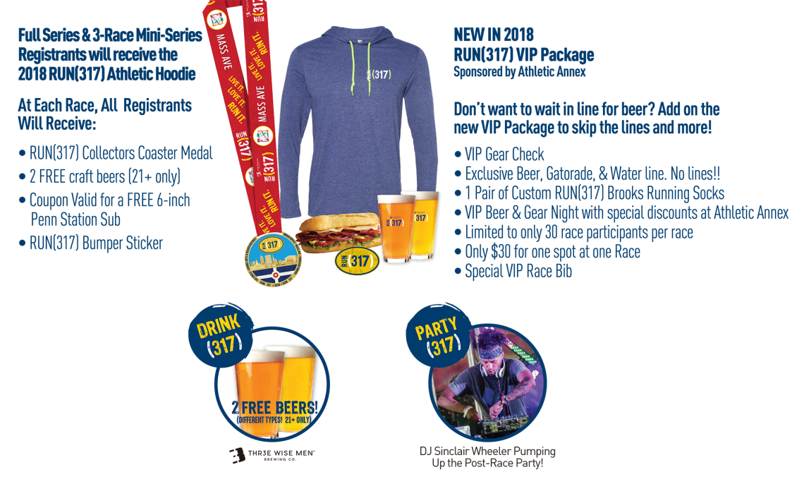 BroadRippleMag's tweet photo. Registration for the 2018 @thr3ewisemen @RUN_317 Series is officially open! Click below to register and check out the dates!
https://t.co/FCrBZcFCKC https://t.co/zK0hYyxtwP
