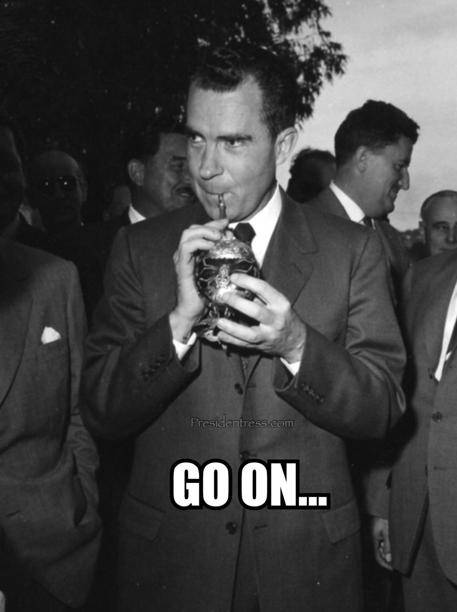 MsPresidentress's tweet photo. No need for popcorn gifs or tea-drinking Kermits. For the rest of the Trump administration, Richard Nixon has us covered. https://t.co/fncf7zpKlk