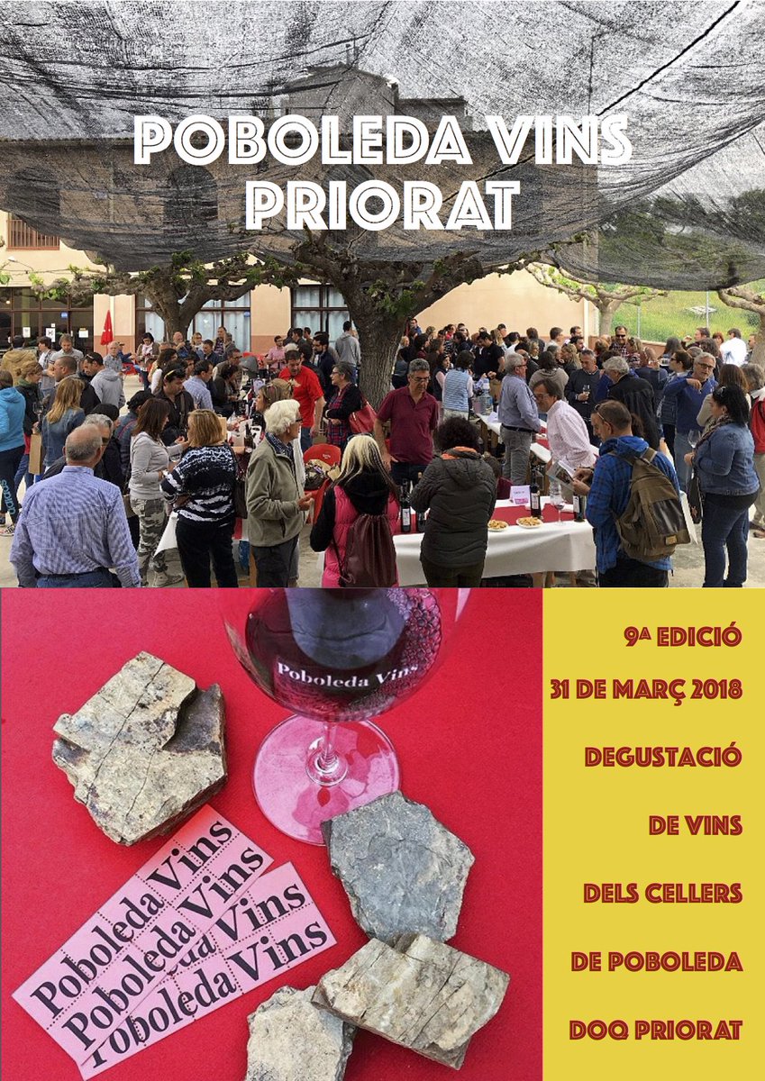 doqpriorat's tweet photo. 🗓 La 9a edició de #PoboledaVins arriba el proper 31 de març a #Poboleda i comptarà, un cop més, amb els cellers locals de la #DOQPriorat #Priorat https://t.co/4YSAiWXY1p