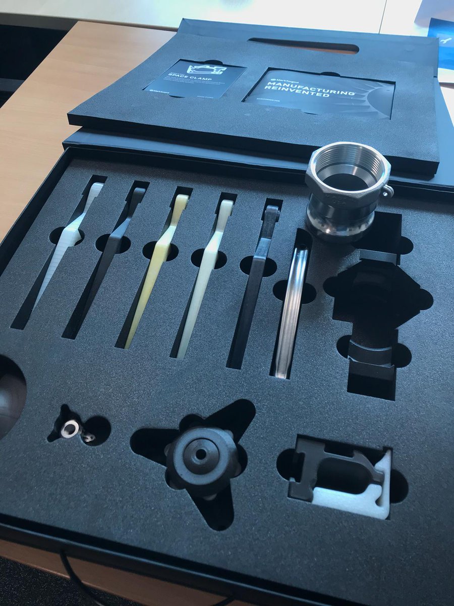 Mark3dUK's tweet photo. Some lovely sample parts sent over from @Markforged Looking forward to showing our clients the quality of print and structural benefits of the markforged machines. #markforged #markforged3d #mark3d #mark3duk #mark3duk #3dprinting #3d #3dprint #Printstronger https://t.co/5qSAGYoozv