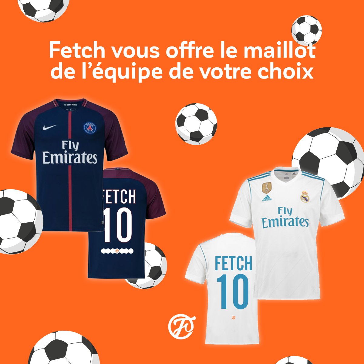Fetchlivraison's tweet photo. [UN MAILLOT À GAGNER #psgreal]
Parce que ce soir est un grand soir, nous avons décidé de vous offrir le maillot de l'équipe de votre choix : PSG ou Real ⚽ Tirage au sort parmi les commandes passées aujourd'hui entre 18h et 22h ! Bonne chance à tous sur https://t.co/R9EEOrEs2L 🤞 https://t.co/zl6Fp7O3Qf