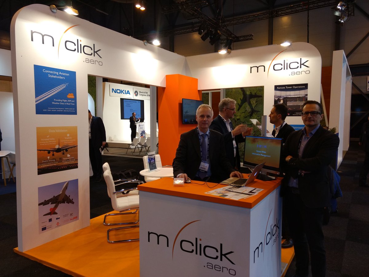 First day at #watmc at the booth of our partner <a href="/mclickaero/">m-click.aero GmbH</a>