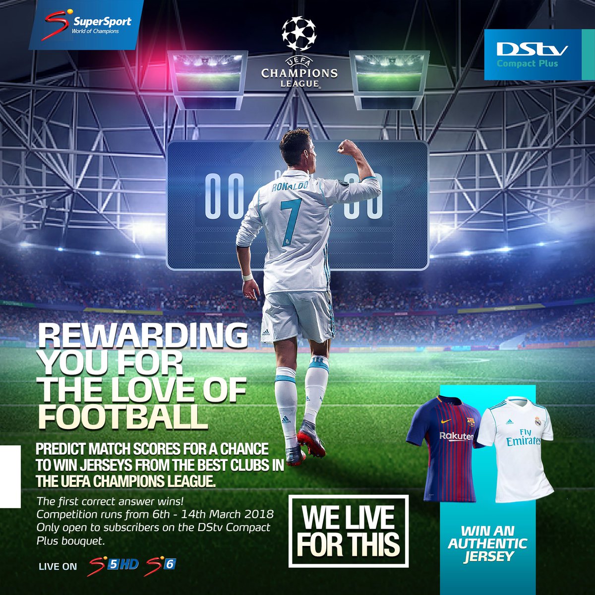 champions league on dstv compact 2018