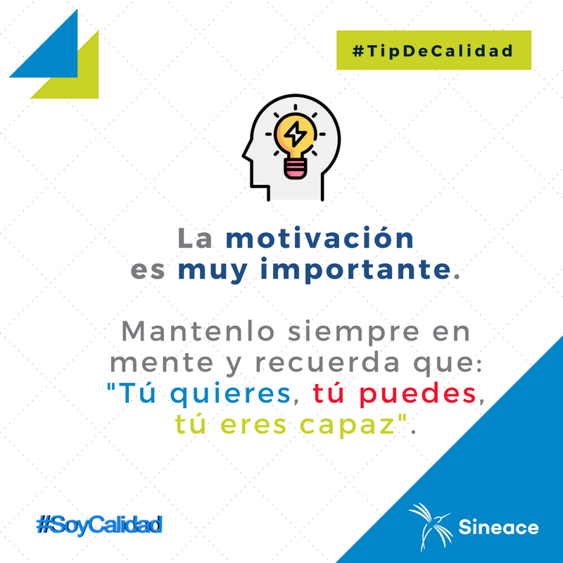 SineacePeru's tweet photo. ¡#Motivación para el éxito! No dejes de compartir nuestros #TipsDeCalidad. #FelizMartes :) https://t.co/QLuiujkqE2