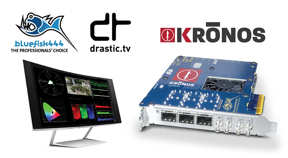 Bluefish444's tweet photo. #Latest #News: #Bluefish444 Announce @DrasticTech #Support for #KRONOS. #videoQC, #4KScope, #NXS #SDI #IP support. Read the full story at https://t.co/FfpulfnWDU #SMPTE 2022/2010 #VideoOverIP #NABShow https://t.co/w5vwIN0clO