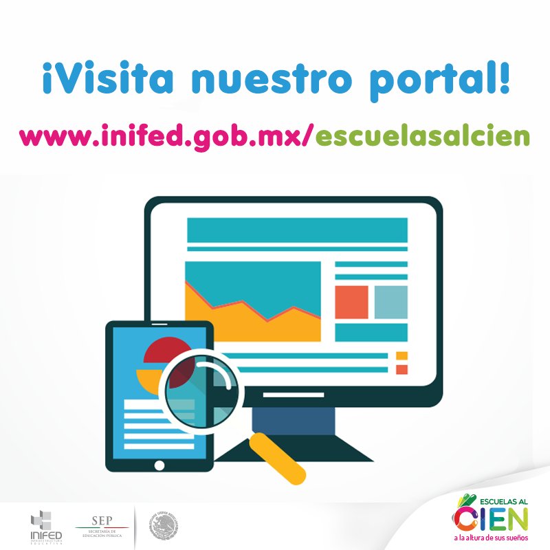 EscuelasAlCIEN's tweet photo. En nuestro portal podrás consultar el listado de las escuelas que están dentro del programa y sus avances, ¡visítalo!
https://t.co/6mlgHYeqFt https://t.co/LboSfB7yAz