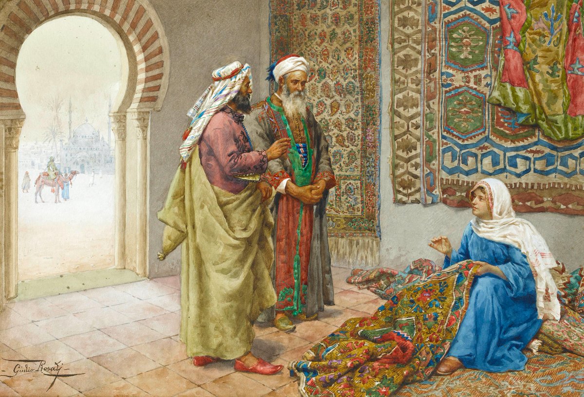 nka979's tweet photo. A Moorish Carpet Merchant
Giulio Rosati (Italian, 1857-1917) https://t.co/MqMEJEz61l