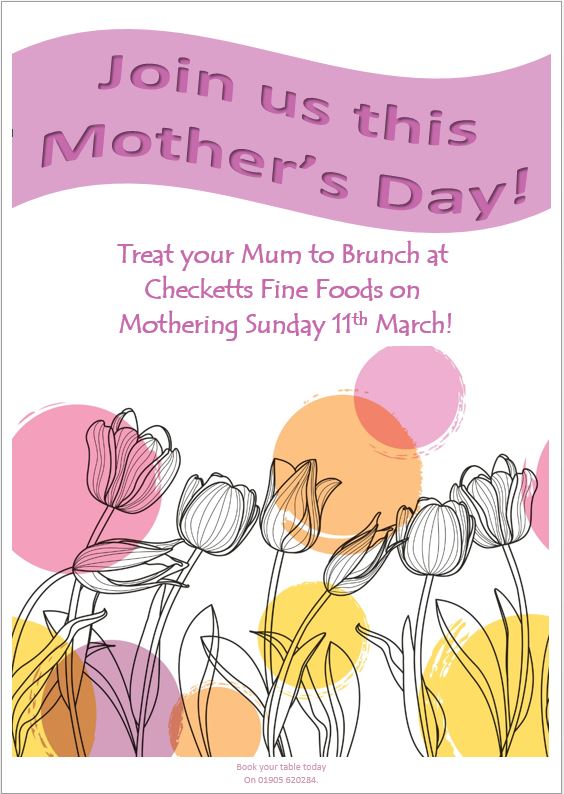 We still have a few tables left for #MothersDay brunch - get in quick they're going fast!  #WorcestershireHour Call 01905 620284 to book.