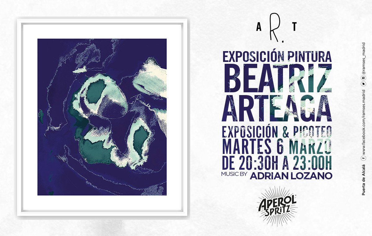 A partir de las 20.30h ART Afterwork con Beatriz Arteaga Pitzenbauer. Music by Adrian Lozano Aperol Spritz OS ESPERAMOS!!