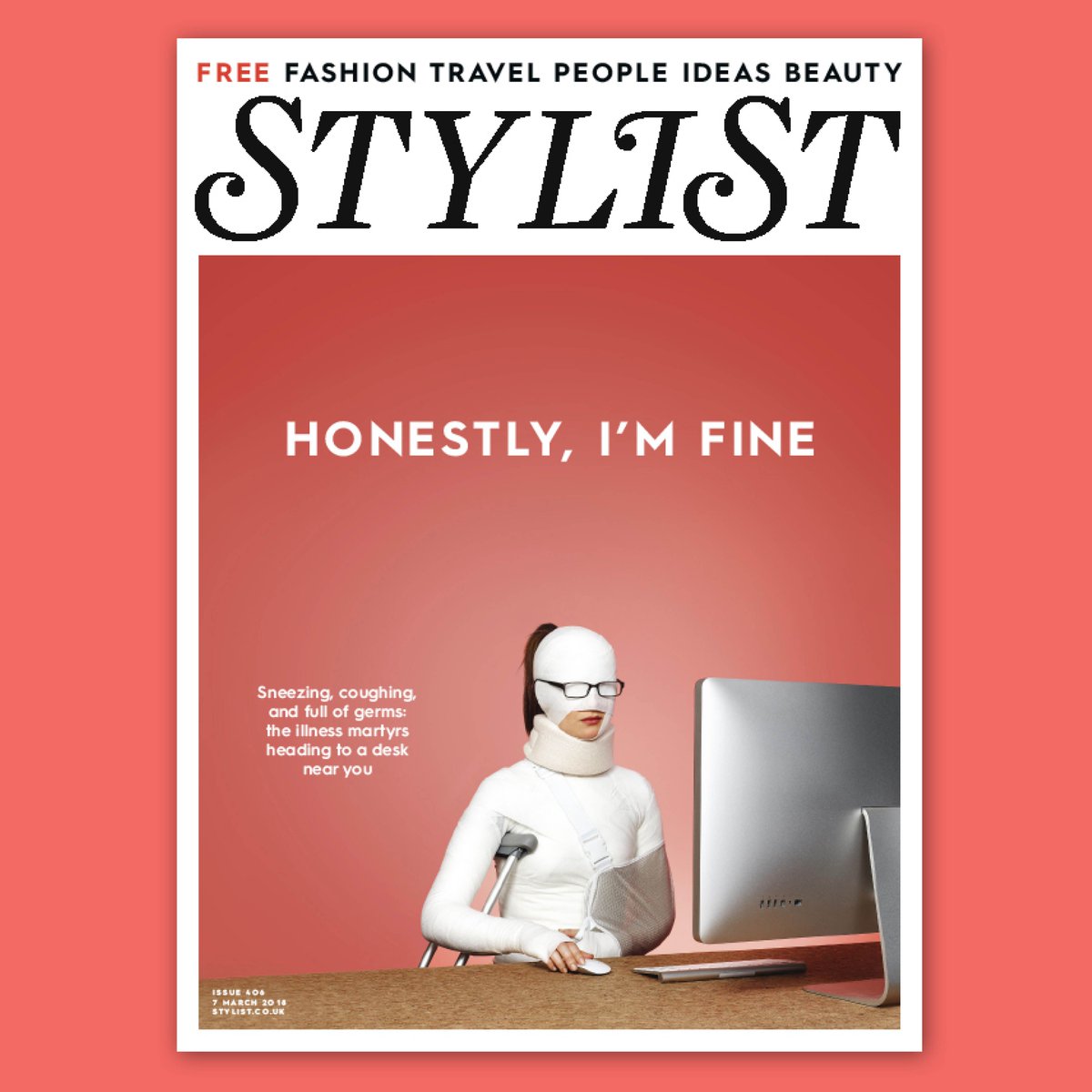 StylistMagazine's tweet image. We all know one (maybe you are one?) - in this week’s issue, we look at the rise of the office martyr and why going to work ill is our unhealthiest obsession yet… #worklife  #sickness #illness #officelife
