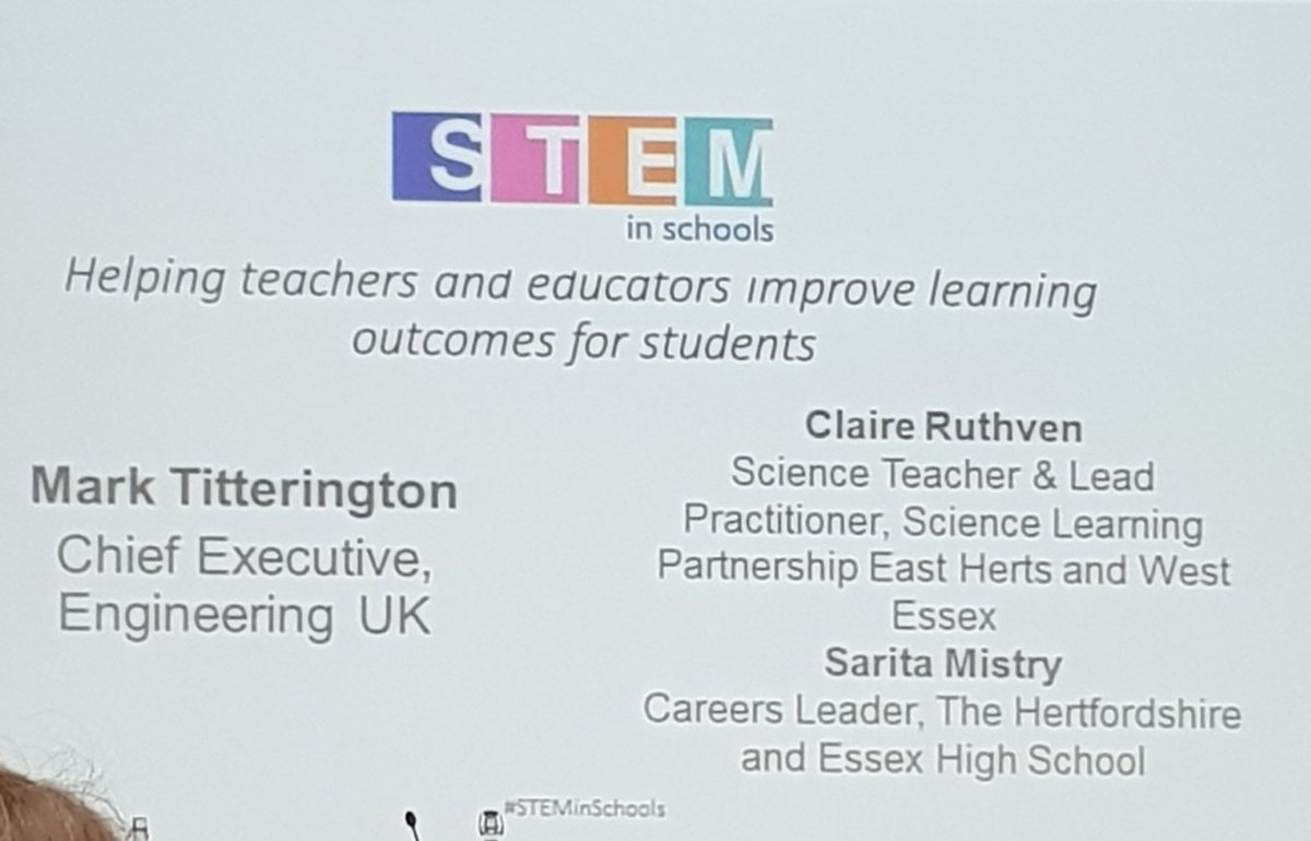 LboroGSSTEM's tweet photo. Closing remarks approaching. Thank you @AnnemarieOBri17; Mark Titterington @_EngineeringUK, @mbkprimary @JoeBillington for your inspiring thoughts #timetoimplement #newideas #newpartnerships #youngpeoplemakecareerdecisionsasearlyas10 #STEMinschools https://t.co/nY7UR2Nr8U