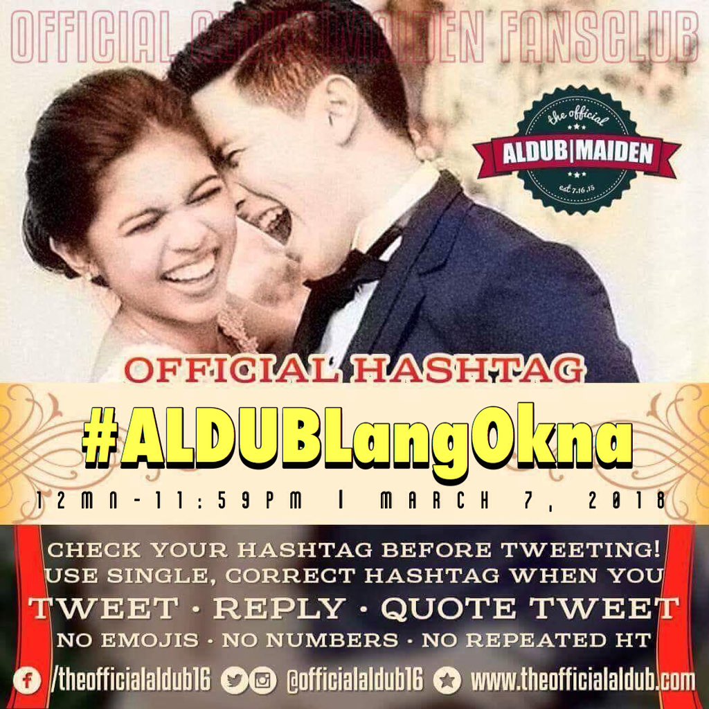 Kayo lang sapat na sapat na <a href="/mainedcm/">Maine Mendoza</a> <a href="/aldenrichards02/">Alden Richards</a>.💛💙💚

#ALDUBLangOKna