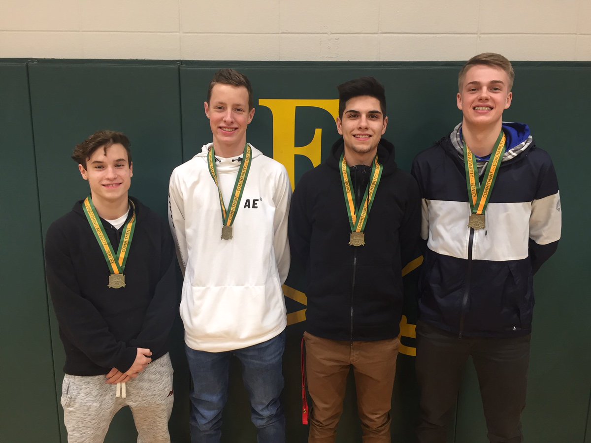 Congratulations to our Frosh and Sophomore Medallion recipients: Jayden Marquis, Andrew Clausen, Mauro Garay, Trevor Spragg and Evan Walz. Awarded for their Commitment, Self-discipline, and Coachability and Accountability to their team #Relentless #WeAreEG