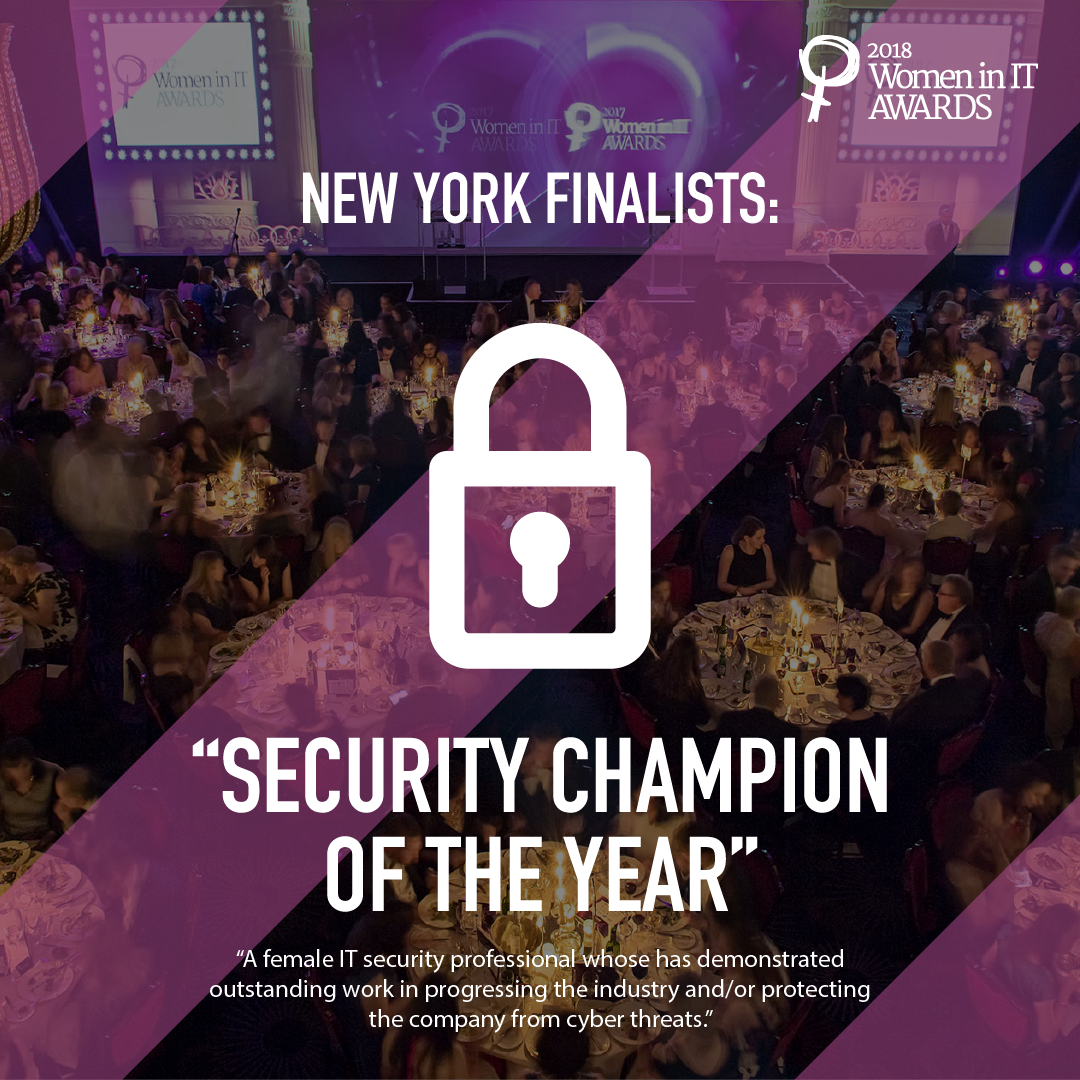 womeninitawards's tweet photo. Excited to announce the finalists for Security Champion of the Year at the 2018 #WomenInITAwards USA!

Deb Briggs
Terri Cetera
Linda Conrad
Julie Cullivan
Deneen DeFiore
Lila Kee
Monica Jain
Sydney Klein
Rhonda Shantz
Christy Wyatt

Good Luck to you all! https://t.co/hPXtanREMA