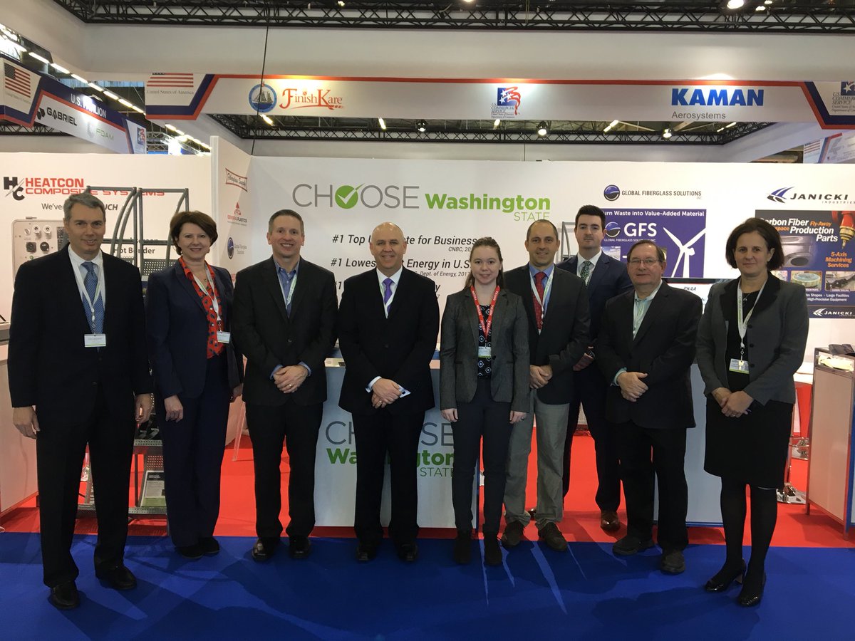 LucyAtkinson13's tweet photo. Fantastic 1st day @WAStateCommerce in Paris. A strong delegation of 11 companies exhibiting @JECComposites Meetings with Airbus, McClaren, Lamborghini, Amazon, Strathclyde University and many more . Visit R45C @Trade_FDI https://t.co/rBOHP2wCtz