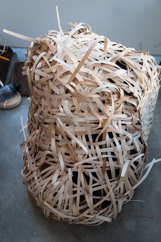 oh my god Ursula Johnson has a performance art piece where she weaves a basket around herself
