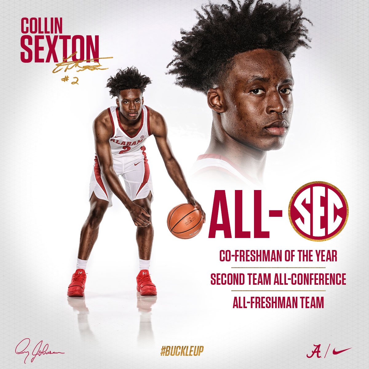 Alabama Men's Basketball on X: Congratulations to Collin Sexton on being  named the 2018 SEC Co-Freshman of the Year. Sexton becomes the 2nd player  in program history to earn the honor, joining