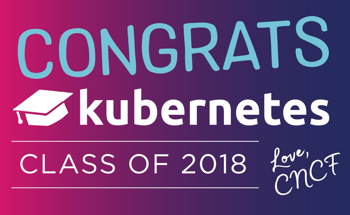 [NEWS] #Kubernetes is the first project to graduate from <a href="/CloudNativeFdn/">CNCF</a> 🎆👏🏼 bit.ly/2tmBilo
