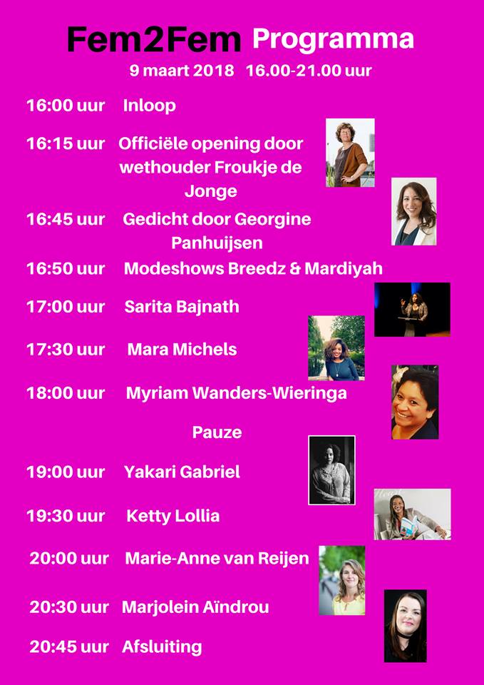 As vrijdag spreek ik bij het evenement #Fem2Fem over gelijkwaardigheid in de politiek. Kom ook! Van 16 tot 21u op 9 maart <a href="/placestowork/">placestowork</a> in #Almere. Georganiseerd door <a href="/Vrouweigenbenen/">Vrouw op eigen benen</a>. facebook.com/events/1363166… #meervrouwenindepolitiek #gelijkwaardigheid