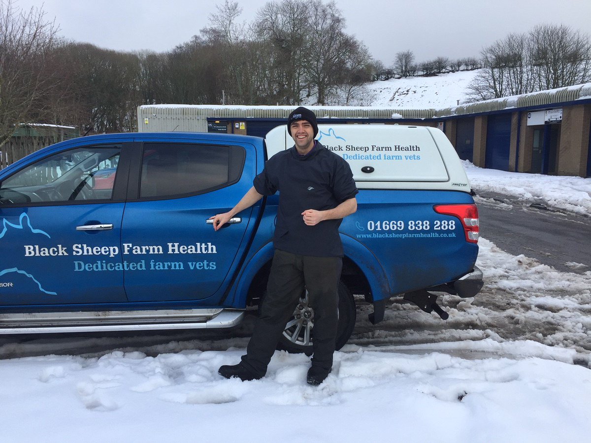 kiwikitroxan's tweet photo. Thank you to Black Sheep Farm Health for sending in these fantastic images of one of their vets wearing their #Kaiwaka Stormforce overtrousers and #KiwiKit short sleeve veterinary T during the snow last week. We hope they kept you warm and dry while you were on call. https://t.co/OZVWtwaEgC