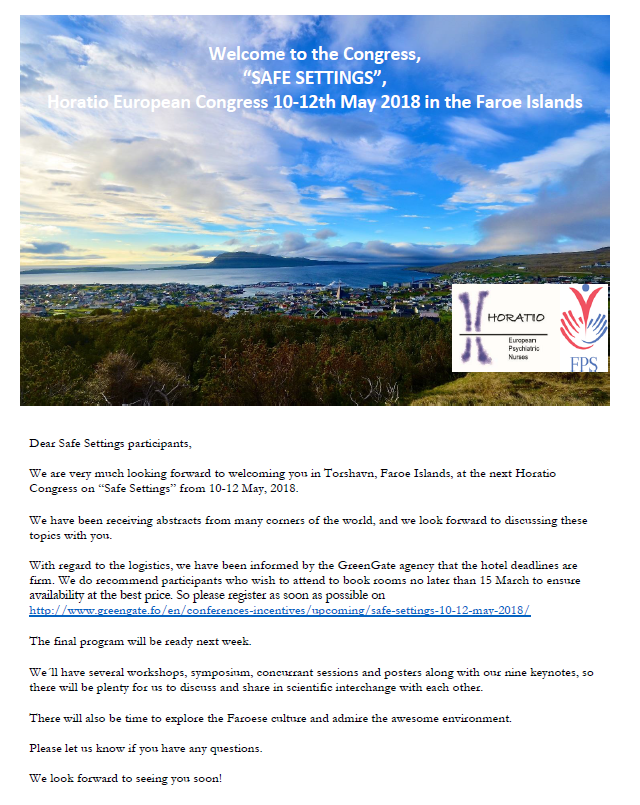 FpsFaroese's tweet photo. Time to register to the Safe Settings conference @Horatio_eu @lsjanmo @lsbiran @SimonsenAnnas #mhimprove https://t.co/iYjsDuEg8b