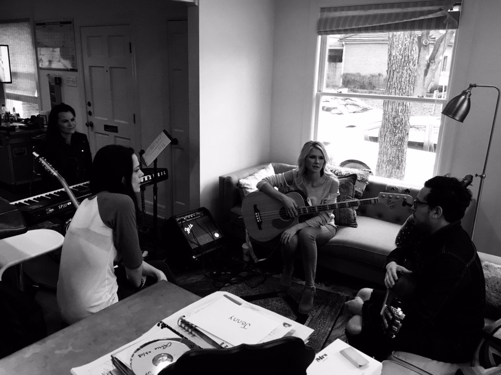 themrsband's tweet photo. Behind the scenes working a new song. We can't wait to share it with all of you. #themrsband
.
.
.
#imenough #kindnessmatters #sxsw2018 #sxs18 #sxswmusic #liveaustin #trueaustin #rockband #writingmusic #texastuesday #lyrics #music #melody #writing #empowerher https://t.co/pLqZOrB4du