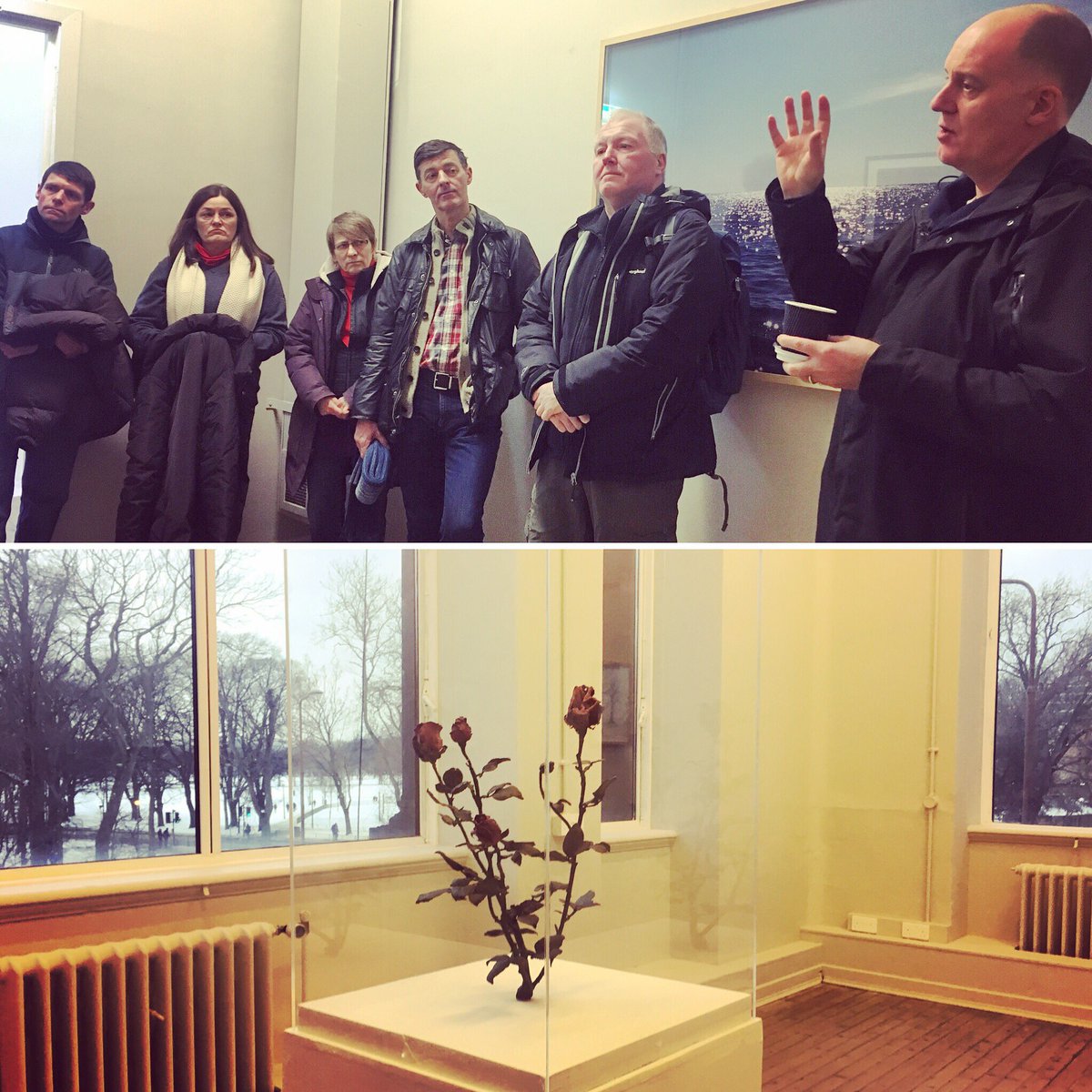 Thanks to those who braved the weather last Saturday for <a href="/grahamfagen/">Graham Fagen</a>’s thought-provoking exhibition tour. You’ve got till Saturday to see this outstanding exhibition #theslaveslament #libertytree #reggae #transatlanticslavetrade #RobertBurns #GrahamFagen