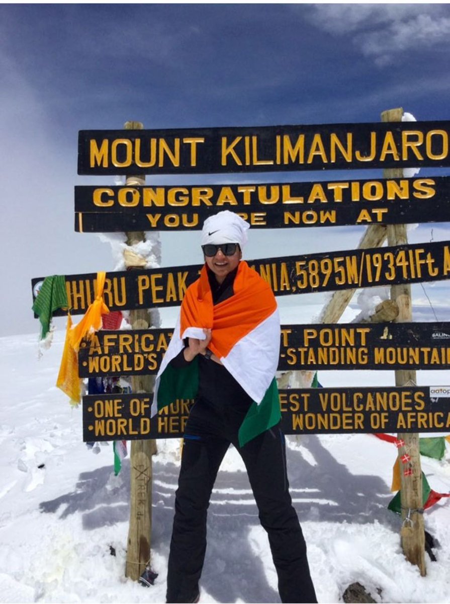 IndiGo6E's tweet photo. We are extremely proud of our First Officer Priyanka Soni! She has scaled the highest peak #MtKilimanjaro today in an unforgivingly harsh weather at 11:20am, EAT. Her #6ESpirit undeterred is shinning through at 19,341ft &amp; we can't help but, gasp in awe! #MarchOn #ChaseYourDreams https://t.co/fgKsd8GZyI