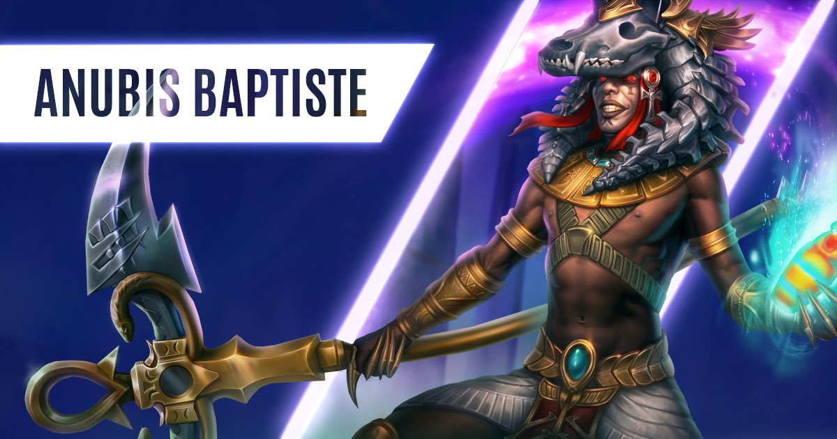 vainglory's tweet photo. The Horus King has called the Sun God for help, but to escape the Lost Temple, they must face the Guardian: ‘Anubis’ Baptiste! #Vainglory

https://t.co/tMMXOZIlSq https://t.co/LU1Rj0Kqkz