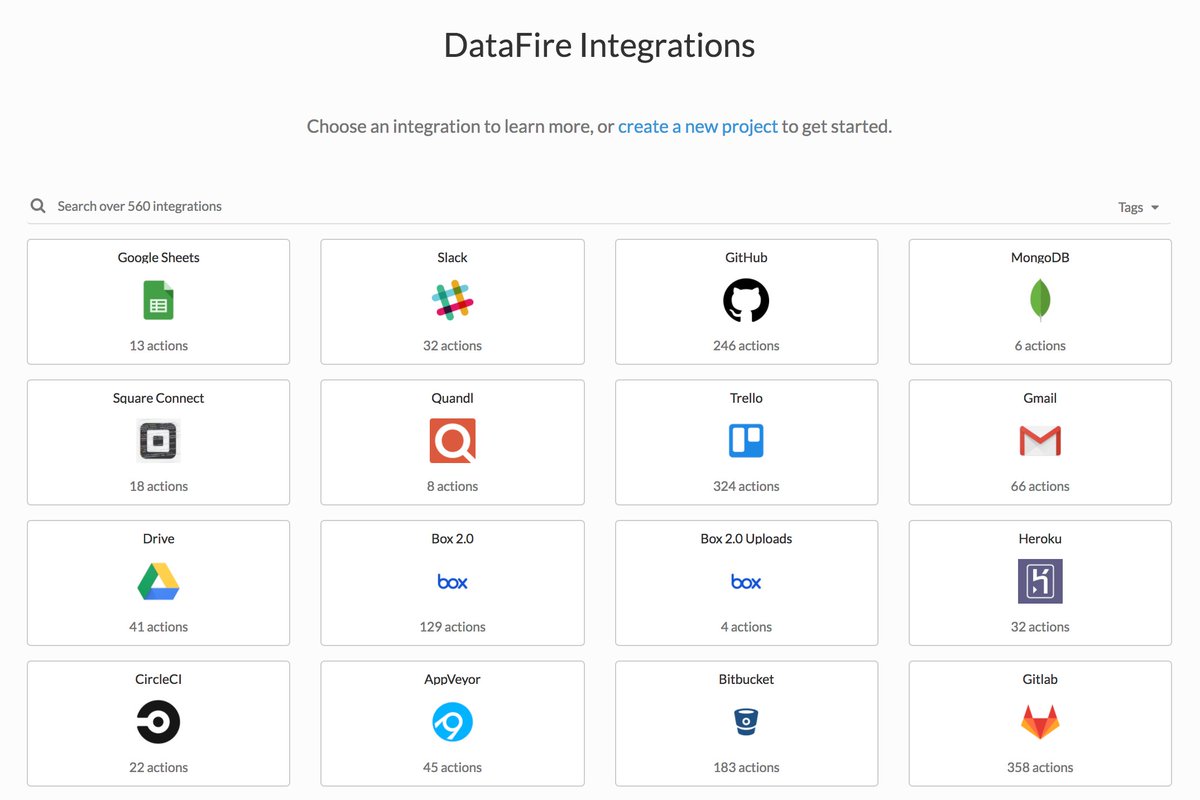 LucyBot_API's tweet image. DataFire supports 500+ services. #Integrations use open standards like #RSS & Open #API so you can add your own too. bit.ly/2oL0nla