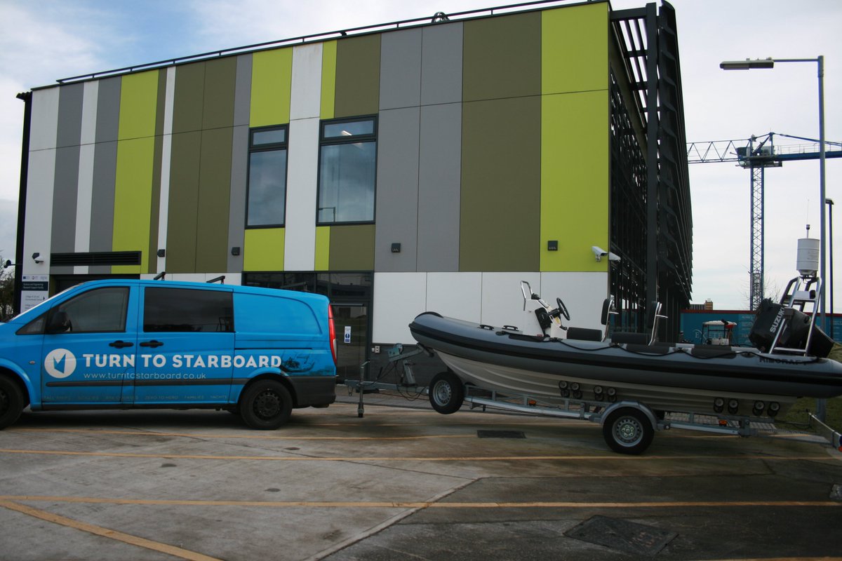UniofExeterESI's tweet photo. Today we waved farewell to the ESI RIB: "Jonathan Couch", which has been bought by @turntostarboard - a fantastic charity using sail training to support Armed Forces personnel affected by military operations. https://t.co/4tB40F9DMe