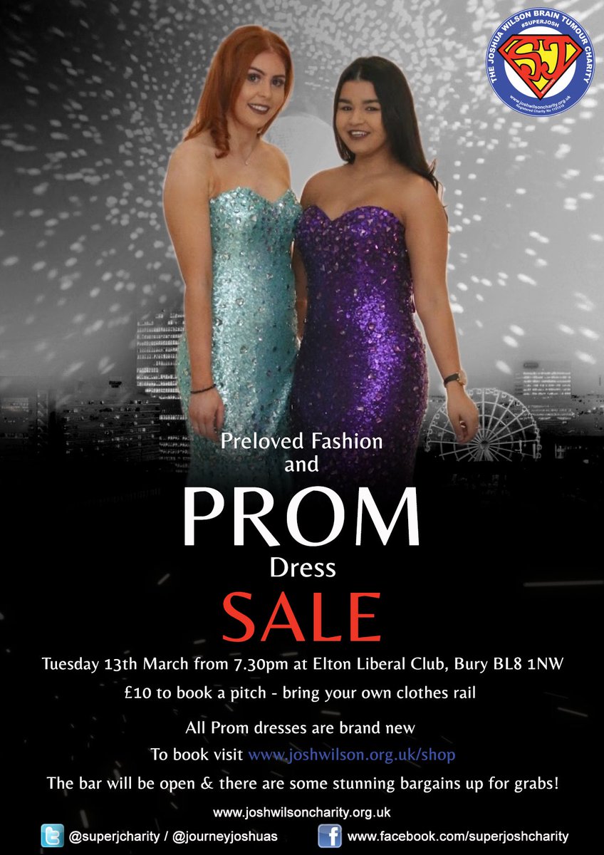 SuperJCharity's tweet photo. Hi @DerbyHighSchool @Parrenthorn @woodheyhigh @BroadoakStaff @stgabrielssch @stmonicas please let your Year 11's know about our Prom Sale of brand new dresses next Tuesday ... Thank you! #bnwt https://t.co/Fmoz9hIdRk