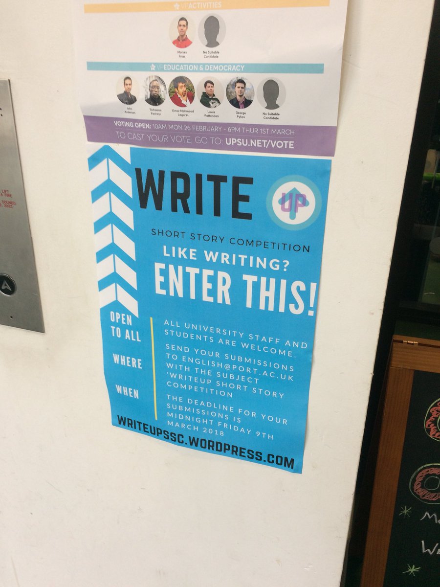 Rosie_Paice's tweet photo. Like writing? Well, then, lookie here! #WriteUP @UoPWriteUP @UoPHumSS @portsmouthuni https://t.co/Nn8zwK2Klk