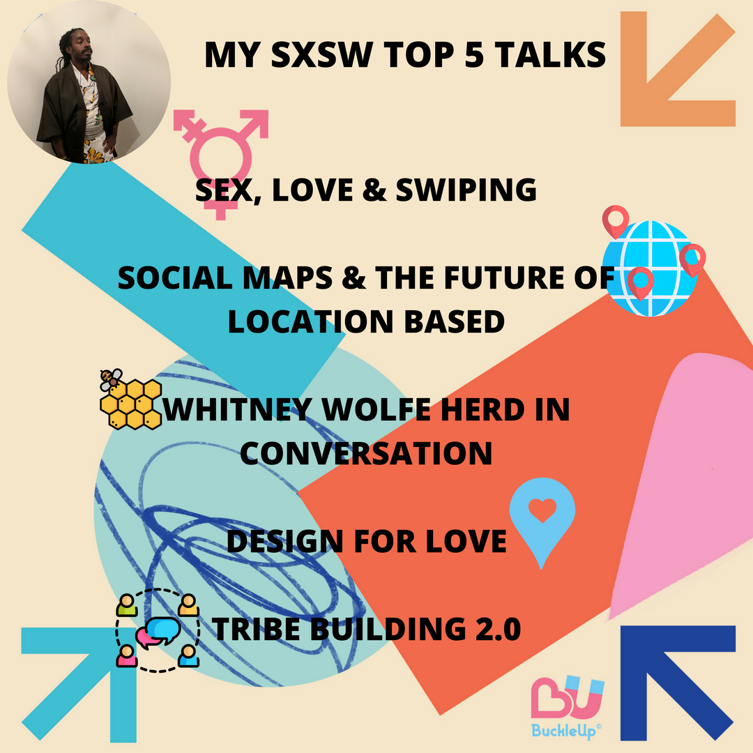 WeBuckleUp's tweet photo. Michael Stone Grandison someone's ready for #sxsw #sxsw18 interactive.
Looking fwd to Hannah Hughes #designyourlovelife Carolyn Harrold #HotTakesATX Bumble #whitneywolfeherd cleo wade #socialmaps @rogerbchen https://t.co/gc0We1afoD