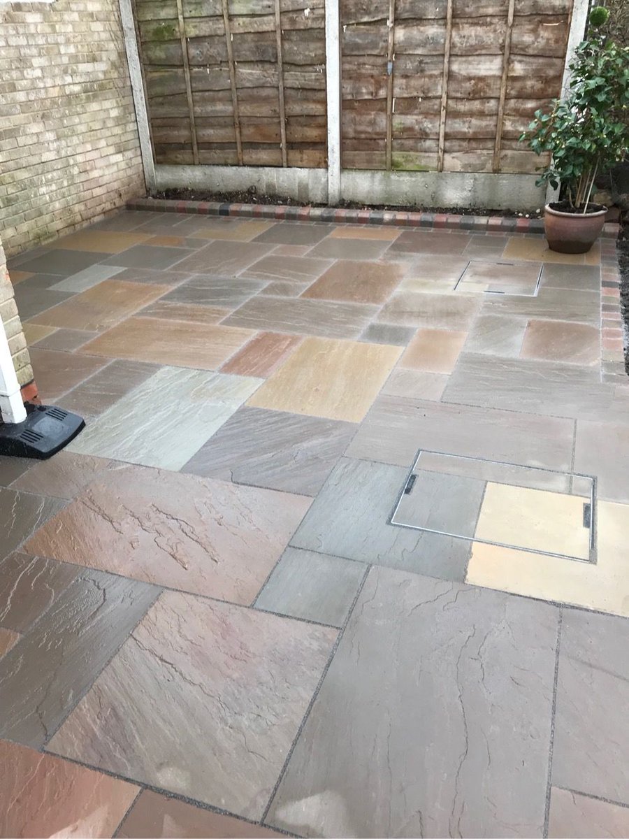 VisionLandscap2's tweet image. Natural Stone Patio. Neston, Wirral.