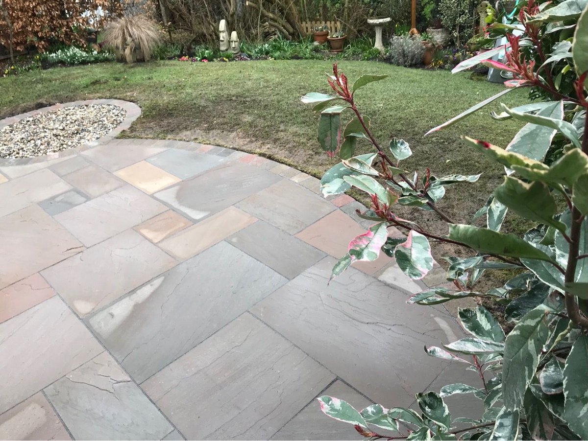 VisionLandscap2's tweet image. Natural Stone Patio. Neston, Wirral.