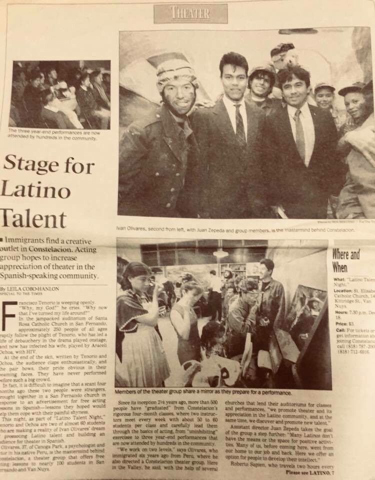 JuanZepeda_'s tweet photo. Hay quienes me preguntaron respecto a estas fotos. Constelación fue una compañía de teatro que fundamos un grupo de inmigrantes en Los Ángeles, dábamos clases a la comunidad latina y era una forma de hermanarnos como latinos en busca de un sueño. https://t.co/D5i6RwwIdu