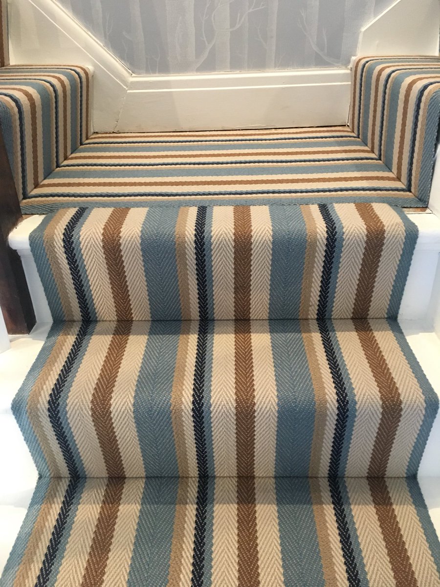 Looking good! <a href="/Roger_OatesUK/">Roger Oates Design</a> runner sits naturally with the tiled floor and decor in this Cardiff home.                                             Can you see one of these beautiful runner in you home? Then get in contact <a href="/quality_carpets/">QualityCarpetsDirect</a> #cardiff #flooring #wool #stripes