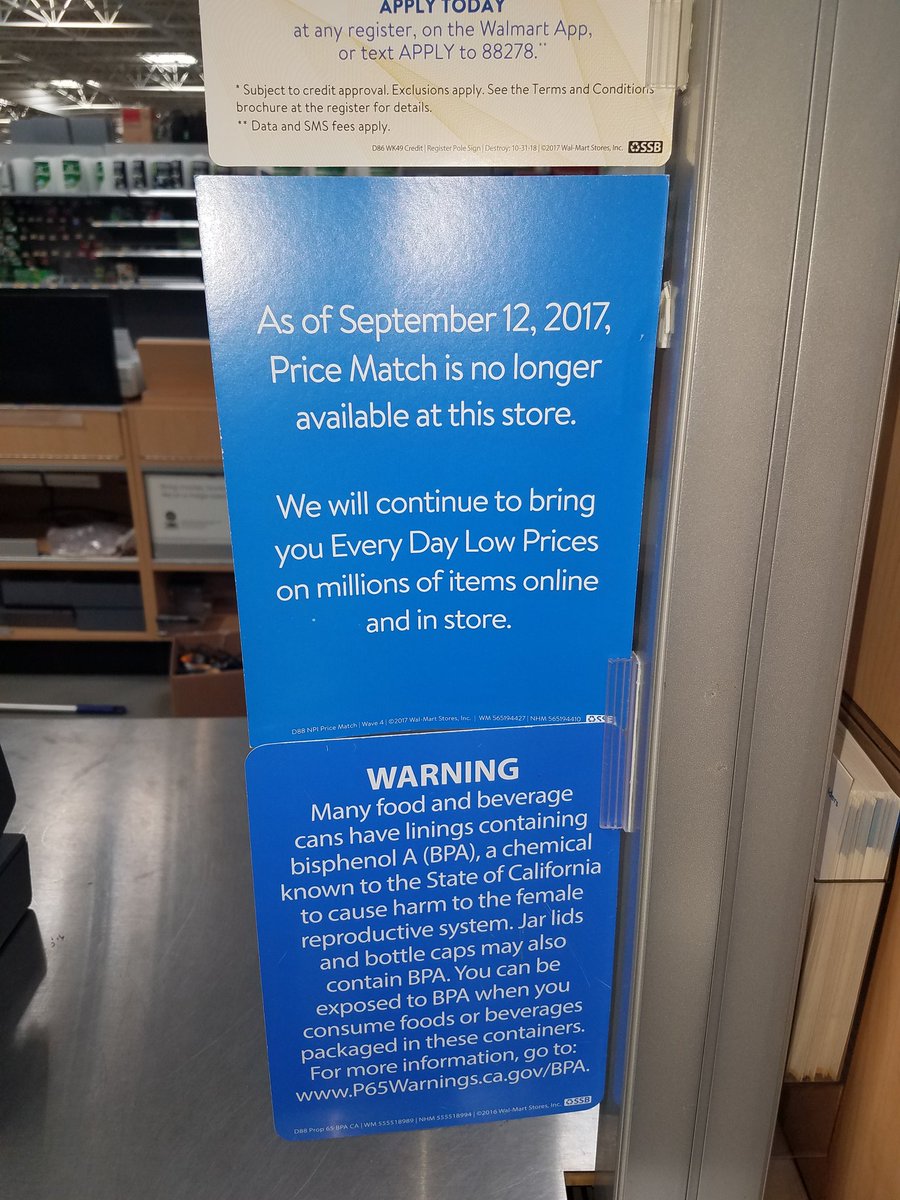 IRepo1's tweet photo. @walmarthelp very disappointing experience in the Rocklin, ca store. Was told price match not available in store. When I showed them company website says other, I was treated third rate. Only Alaska and Hawaii don't price match per website..website dated Feb 2018 https://t.co/fNZVEtkc6l