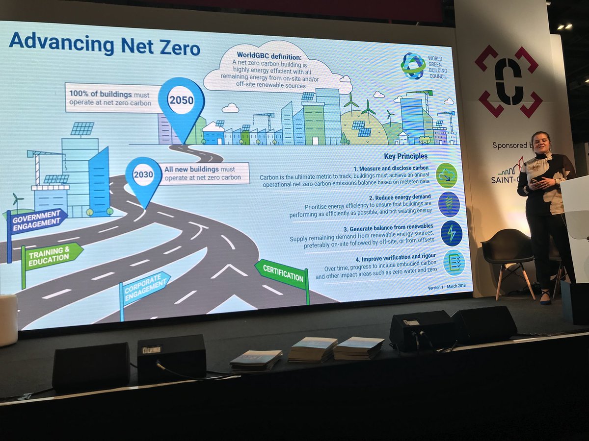 MohammadAsfour's tweet photo. #VictoriaBurrows explaining the key principles behind the #AdvancingNetZero global project here at #ecobuild2018 https://t.co/cuVP4YhSpq