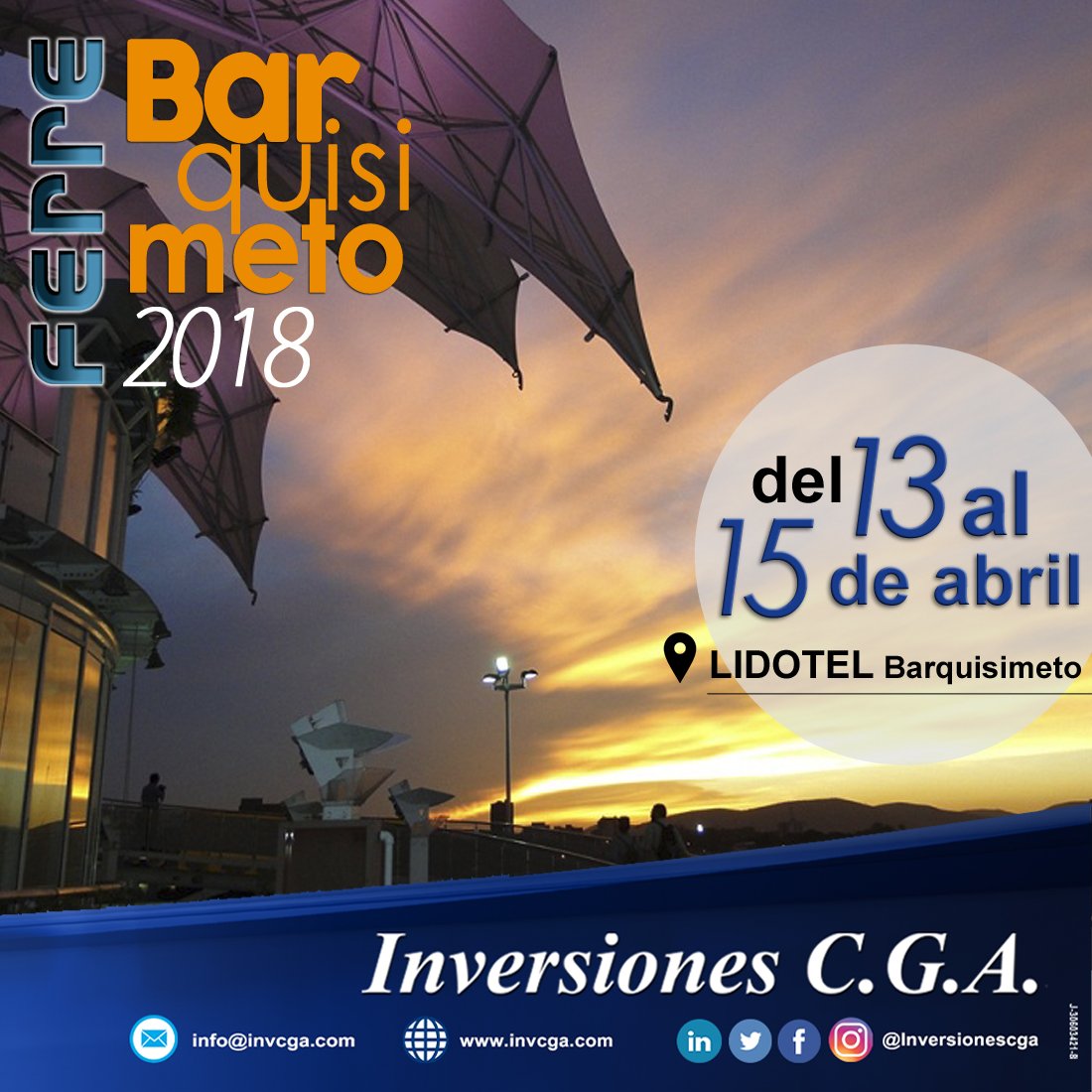 InversionesCGA's tweet photo. Abril se acerca y nosotros empezamos a calentar motores para nuestro encuentro en #FerreBarquisimeto2018 #EventosCGA https://t.co/tjjjpcUgcz