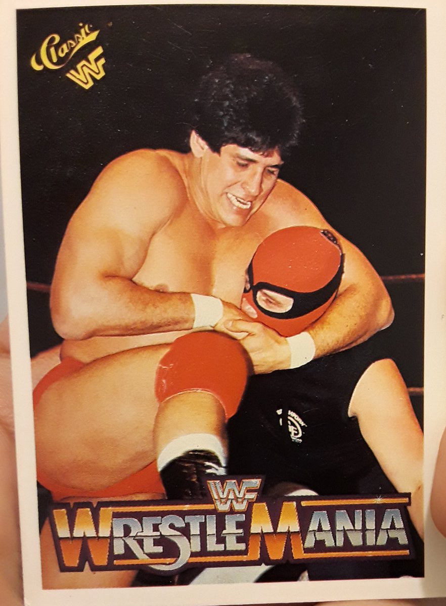 WrestlingCard's tweet photo. The very first match in WrestleMania History:Tito Santana vs The Executioner. https://t.co/WLh2vEqnwy