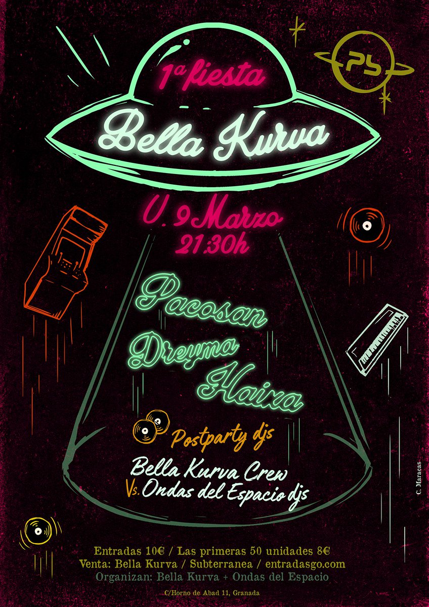 Electrónica en la primera fiesta Bella Kurva, este VIERNES en <a href="/salaplantabaja/">Planta Baja</a> con el directo de <a href="/pacosanband/">pacosan</a> #Dreyma y #Haixa
granadaescool.es/03/pacosan-dre…