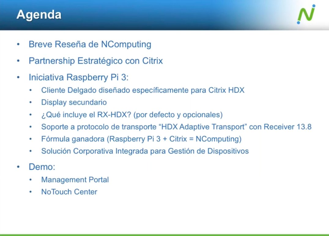 cllodra's tweet image. #NCOMPUTING: Video Entrenamiento Técnico de nuestro cliente delgado RX-HDX para #Citrix y Consola de Administración (en Castellano). Video: vimeo.com/257965885
