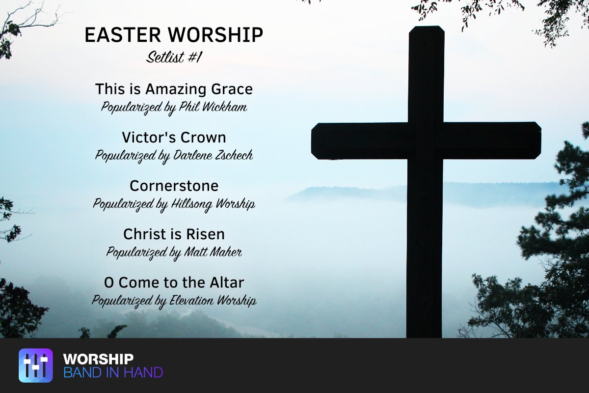 BandinHand's tweet photo. Easter is just around the corner! If you are still searching for a few worship song ideas we've carefully curated a series of special Easter setlists designed to help you in your Easter worship planning. Head on over to https://t.co/9Ho6jwqXb1 to view and purchase songs now! https://t.co/Wry5rpa3c6