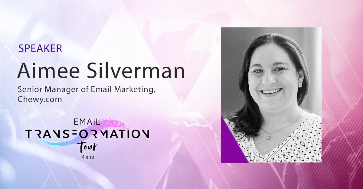 movableink's tweet photo. We are very excited to hear Aimee Silverman from @Chewy speak at our #EmailTransformation Tour in #Miami this Thursday, March 8! https://t.co/QkOm2MMefK