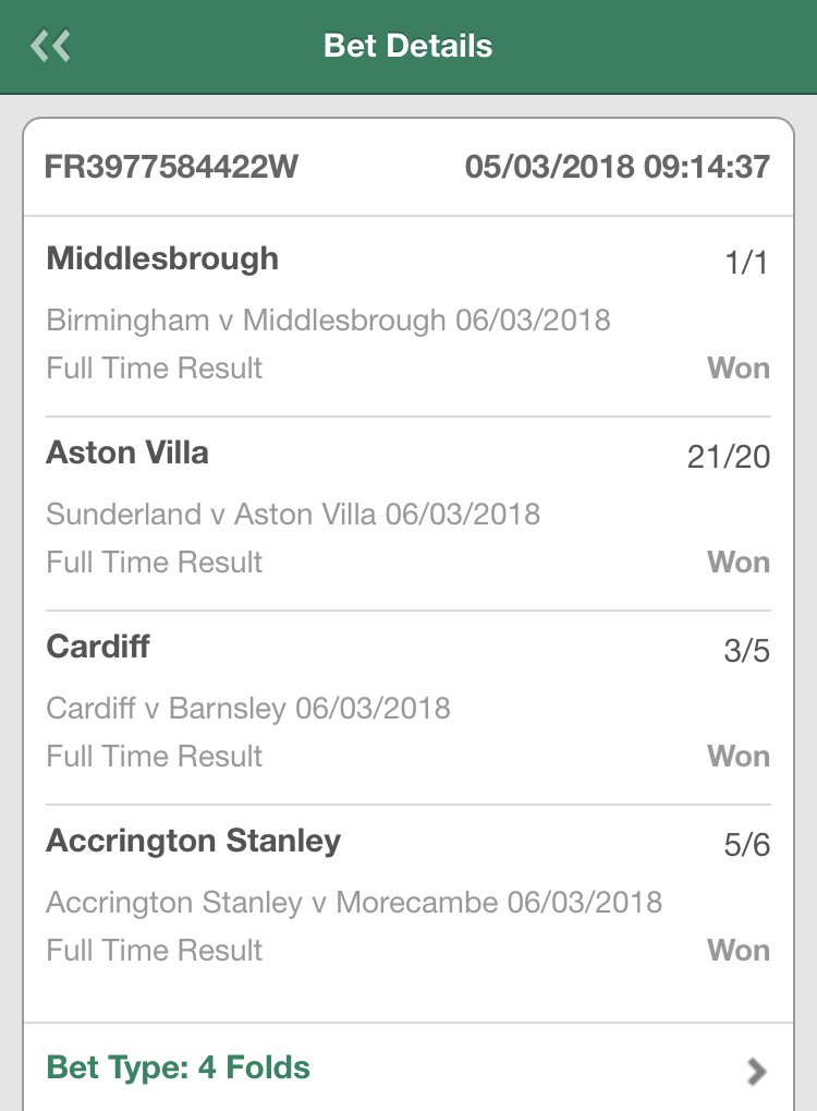 AccaDooBets's tweet image. Double AccaBOOM! 11/1 EFL acca comes in and 2/1 BTTS double (reduced due to a cancelled game in Scotland). 

£150 back from £20 🔥

#freedailytips #freetips