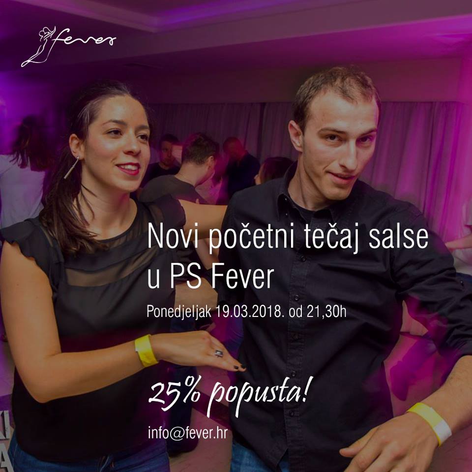PS_Fever's tweet photo. Zapleši u vrućim ritmovima! Kome zima smeta kada je okružen rasplesanom ekipom i ludom vibrom :-D upiši tečaj salse i uživaj! Prijave: info@fever.hr https://t.co/Fwkwji3vPm