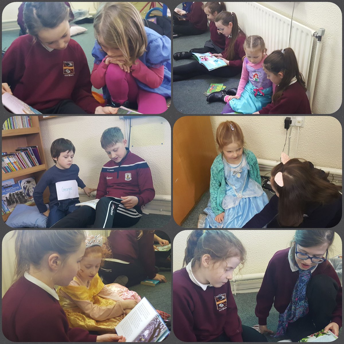 We enjoyed reading so much with our friends from <a href="/MsSRyansClass/">Sinéad Ryan</a> @kinvarans We can't wait to do it again! 💜📚