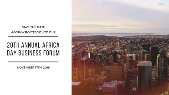 AfricanChamber's tweet photo. Save the date: We are excited to announce our 20th Annual Africa Day Business Forum, taking place on November 17, 2018! https://t.co/ckMnGQFhGI